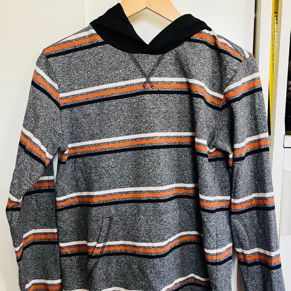 Cat and Jacket Cozy, Warm Striped Hoodie Size 12